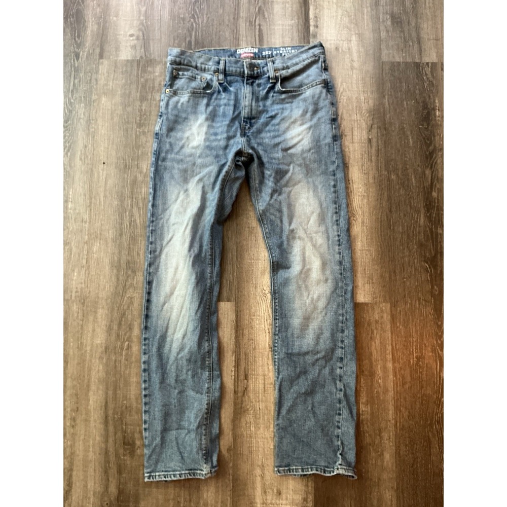 Denizen From Levi's 232 Jeans Mens 32x32 Blue Denim Cotton Slim Fit Straight Leg